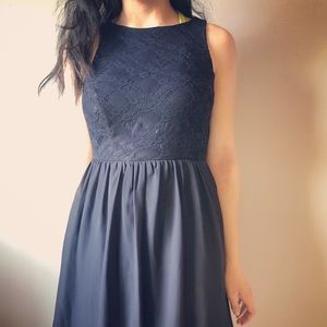 Navy Blue Semi Formal Dress
